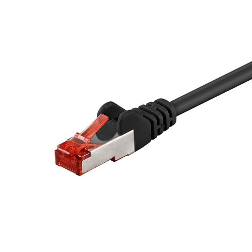 Goobay 92743 CAT 6 Kabel Lan Netzwerkkabel für Gigabit Ethernet S-FTP doppelt geschirmtes Patchkabel mit RJ45 Stecker, 0,25m, Schwarz Goobay 92743 CAT 6 Kabel Lan Netzwerkkabel für Gigabit Ethernet S-FTP doppelt geschirmtes Patchkabel mit RJ45 Stecker, 0,25m, Schwarz von goobay