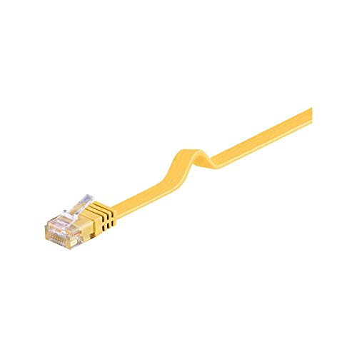 Goobay 96433 CAT 6 Flach-Patchkabel, U/UTP, Gelb, Kupfermaterial von goobay