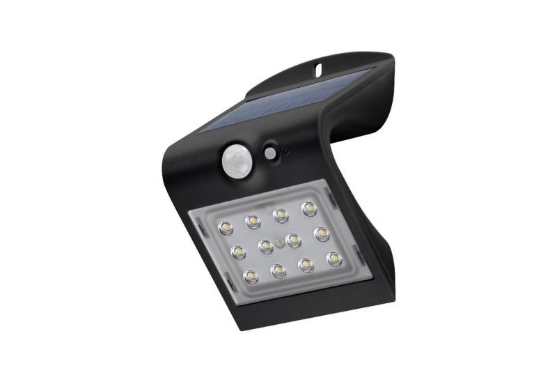 Goobay LED Solarleuchte GOOBAY Solar LED-Wandleuchte mit Bewegungsmelder, 1,5W, schwarz von Goobay