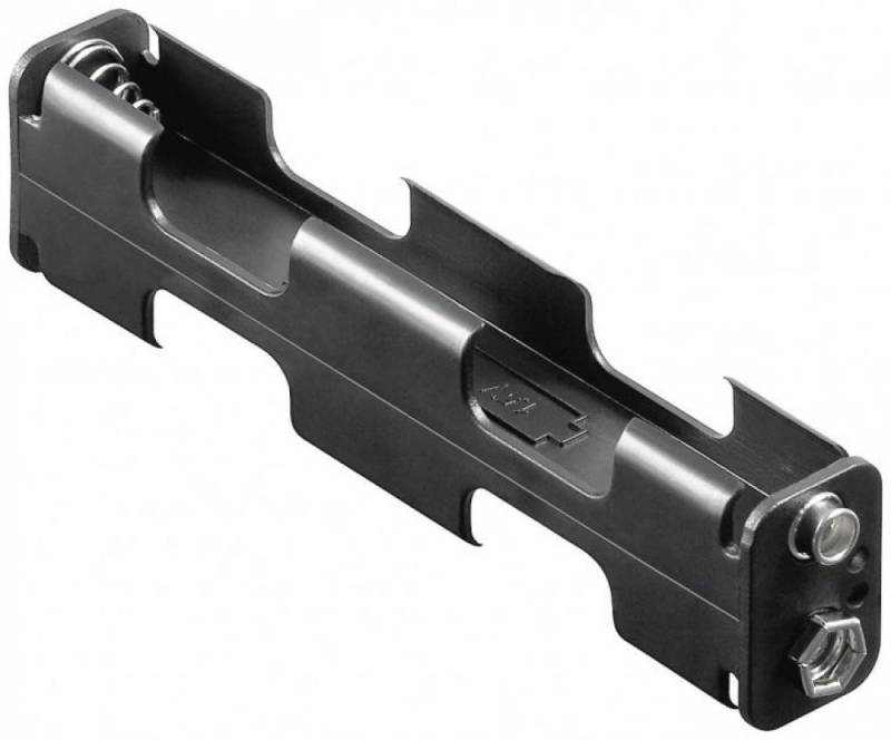 Goobay Batteriebox Batteriehalter für 4x Mignon AA 2x2 mit Druckknopfanschluss von Goobay