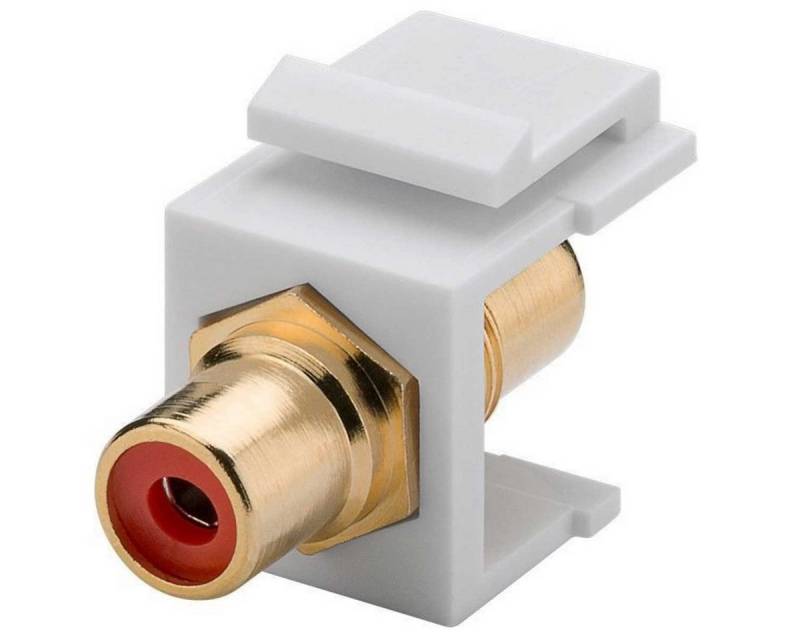 Goobay Cinch-Stecker Keystone Modul Cinch/RCA, Buchse rot Goobay Cinch-Stecker Keystone Modul Cinch/RCA, Buchse rot von Goobay