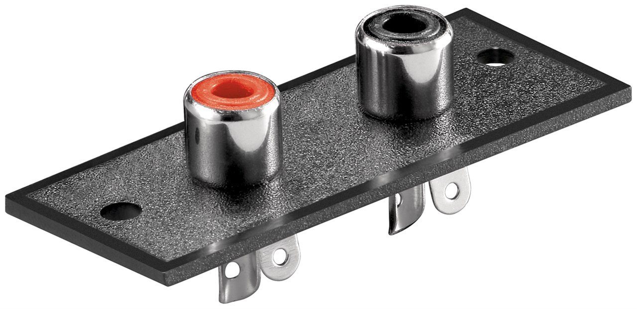 Goobay Cinch-Stecker goobay Cinch Terminal 2 Buchsen mit Lötfahnen rot/schwarz (Bulk) von Goobay