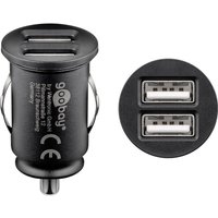 Goobay - Dual-USB Auto-Ladegerät (15,5 w), Kfz-Ladeadapter mit 2x USB-Anschlüsse (15,5 w), schwarz. von Goobay