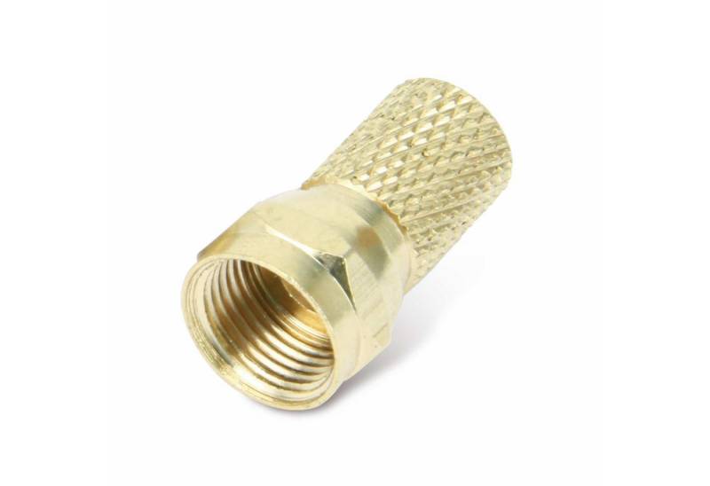 Goobay F-Stecker GOOBAY F-Stecker, 7 mm, Aufdrehmontage, Kupfer/vergoldet von Goobay