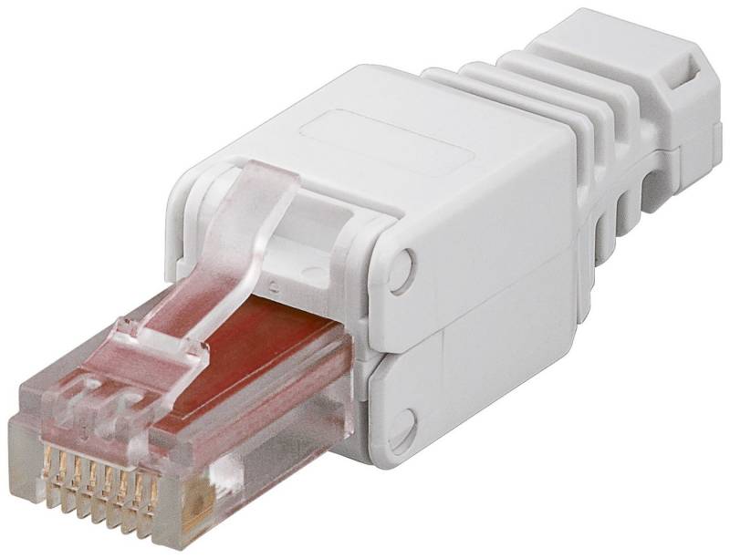 Goobay Kabelverbinder-Sortiment CAT 6 RJ45 Stecker UTP zur werkzeugfreien Montage mit Knickschutz von Goobay