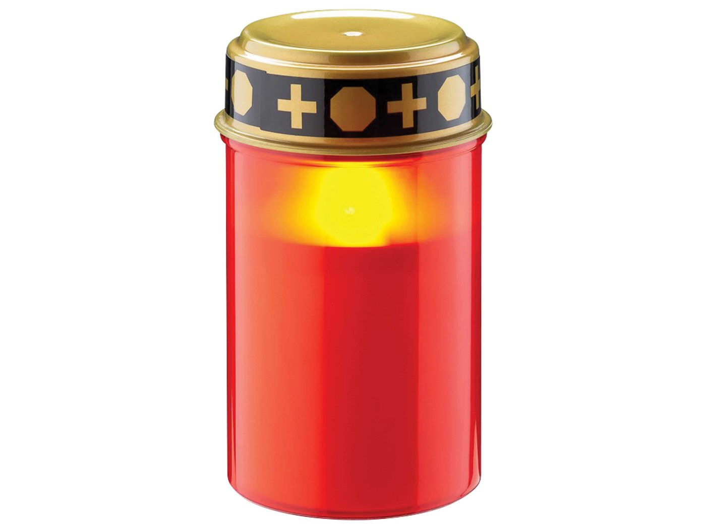 Goobay Kerzenständer GOOBAY LED-Grablicht, Rot-Gold, mit Flackereffekt von Goobay