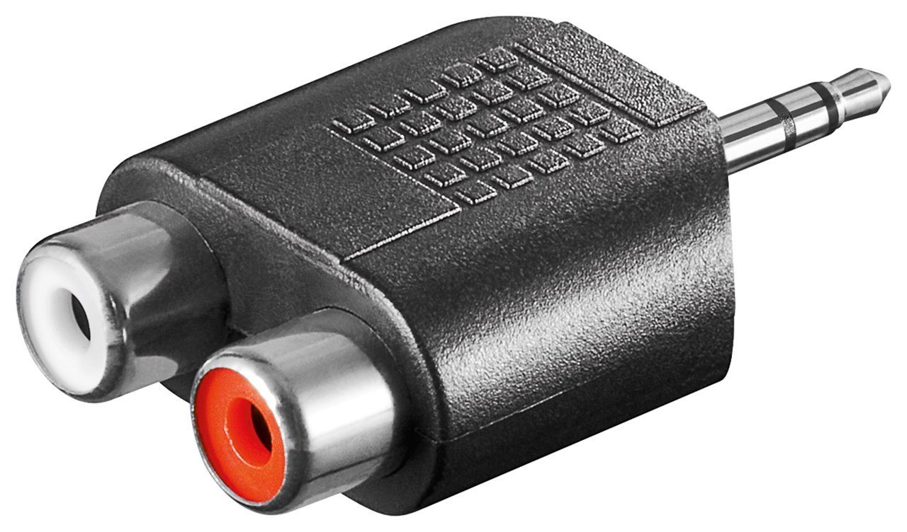 Goobay Klinkenstecker goobay Cinch Adapter AUX Klinke 3,5 mm zu 2 x stereoBuchse (Bulk) von Goobay