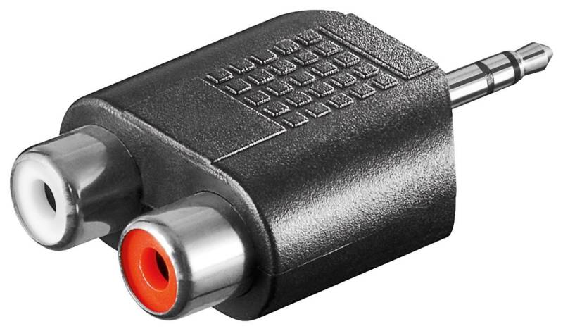 Goobay Klinkenstecker goobay Cinch Adapter AUX Klinke 3,5 mm zu 2 x stereoBuchse (Bulk) von Goobay
