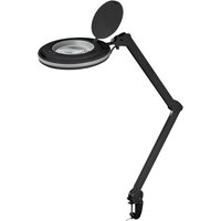 Goobay - LED-Klemm-Lupenleuchte, 9 w, 730 lm, Kristallglas, dimmbar, schwarz von Goobay