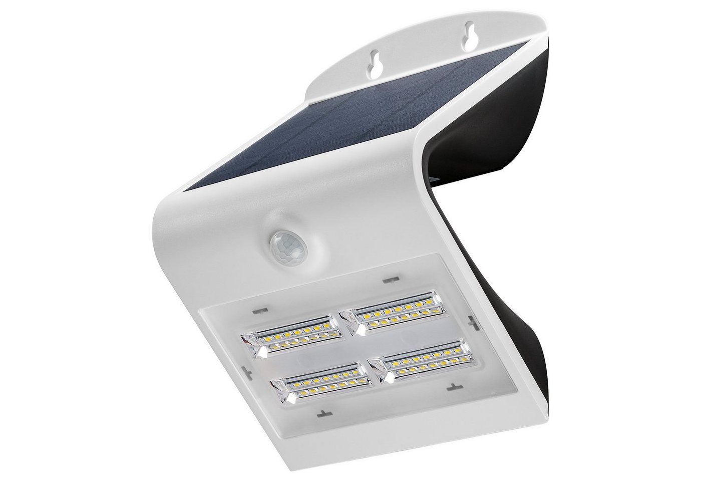 Goobay LED Solarleuchte LED Solar Außenstrahler mit Bewegungsmelder 3,2 W Scheinwerfer, LED fest integriert, Neutralweiß, 4000 K / 400 lm / Hochwertiges Solarpanel / Weiß Goobay LED Solarleuchte LED Solar Außenstrahler mit Bewegungsmelder 3,2 W Scheinwerfer, LED fest integriert, Neutralweiß, 4000 K / 400 lm / Hochwertiges Solarpanel / Weiß von Goobay