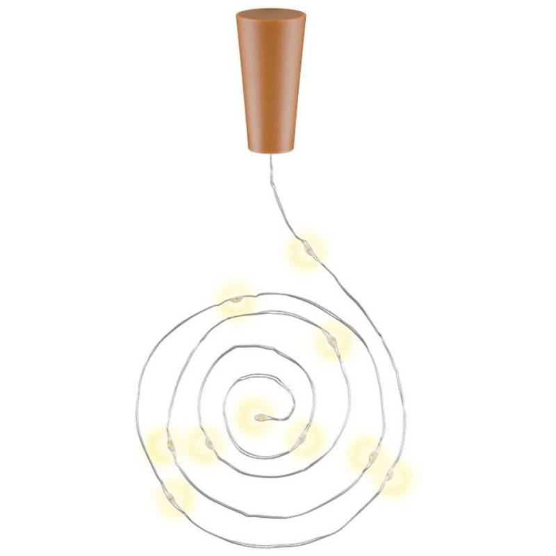 Goobay LED Taschenlampe 10er LED-Flaschen-Lichterkette inklusive Timer von Goobay