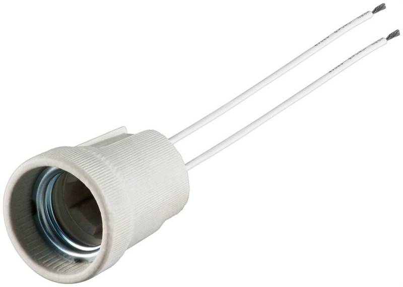 Goobay Lampenfassung E27 Lampenfassung mit Zwillingslitze Weiß 0.15 m - max. 100 W/250 V (A von Goobay