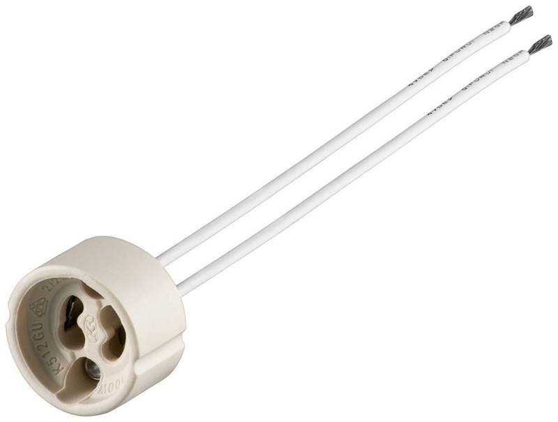 Goobay Lampenfassung GU10 Lampenfassung mit Zwillingslitze Weiß 0.15 m - max. 100 W/250 V von Goobay
