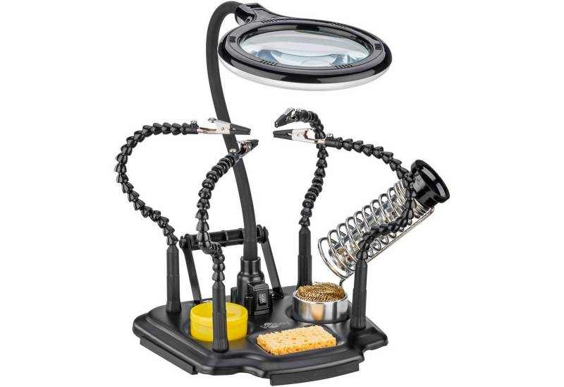 Goobay Leuchtlupe GOOBAY Löthilfe, 76558, mit Lupenleuchte und Schwanenhals-Armen von Goobay