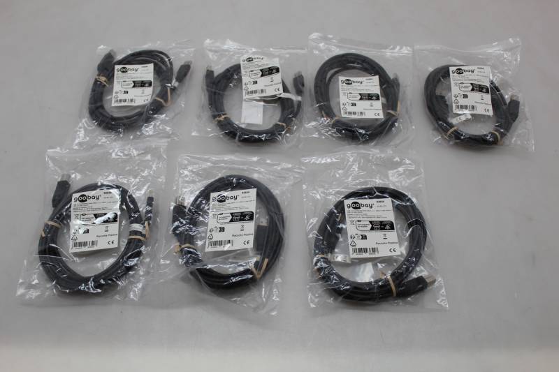 Goobay Usb Kabel Super Speed 3m Schwarz Usb A Zu Usb B 7 Stück B-Ware von Goobay