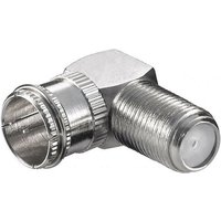 Goobay - Winkeladapter: F-Stecker (Quick) F-Buchse 90° - Adapter-Stecker aus Zink (12435) von Goobay