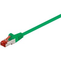 Goobay - cat 6 Patchkabel, s/ftp (PiMF), Grün, Kupferleiter (cu), halogenfreier Kabelmantel (lszh). Kabellänge 0.15 m von Lenco