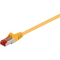 Goobay - cat 6 Patchkabel, s/ftp (PiMF), gelb, Kupferleiter (cu), halogenfreier Kabelmantel (lszh). Kabellänge 1 m von Lenco
