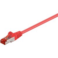 Goobay - cat 6 Patchkabel, s/ftp (PiMF), rot, Kupferleiter (cu), halogenfreier Kabelmantel (lszh). Kabellänge 50 m von Lenco