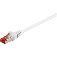 Goobay - cat 6 Patchkabel, s/ftp (PiMF), weiß, Kupferleiter (cu), halogenfreier Kabelmantel (lszh). Kabellänge 0.15 m von Lenco