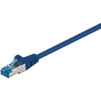 Goobay - cat 6A Patchkabel, s/ftp (PiMF), blau, Kupferleiter (cu), halogenfreier Kabelmantel (lszh). Kabellänge 0.5 m von Lenco