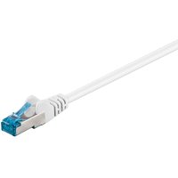 Goobay - cat 6A Patchkabel, s/ftp (PiMF), weiß, Kupferleiter (cu), halogenfreier Kabelmantel (lszh). Kabellänge 1 m von Lenco