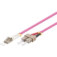 Goobay - lwl Kabel, Multimode (OM4) Violett, lc-upc Stecker sc-upc Stecker, halogenfreier Kabelmantel (lszh), Lichtwellenleiter (lwl). Kabellänge 0.5 von Goobay