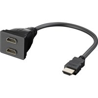 Goobay - HDMI™-Kabeladapter, HDMI™-Stecker (Typ a) 2x HDMI™-Buchse (Typ a). von Goobay