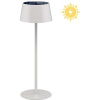 Kabellose LED-Tischleuchte Solar, weiß, mit Touch-Steuerung, 150 lm, warmweiß (3000 k), stufenlos dimmbar. von Goobay