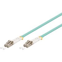 LWL Kabel, Multimode (OM3) Aqua, LC-UPC Stecker LC-UPC Stecker, halogenfreier Kabelmantel (LSZH), Lichtwellenleiter (LWL). Kabellänge 1 m von Goobay