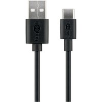 Usb-c™ Lade- und Synchronisationskabel, verbindet Geräte mit usb-c™- und USB-A-Anschlüssen miteinander. Kabellänge 0.1 m von Goobay