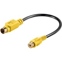 Video-Kabeladapter, S-Video zu Composite, Mini-DIN 4-Stecker (S-Video) Cinch-Buchse. Kabellänge 0.2 m von Goobay
