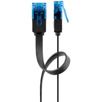 Cat 6A Flach-Patchkabel, u/utp, schwarz, Kupferleiter (cu). Kabellänge 3 m von Goobay