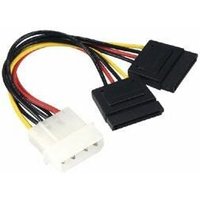 SATA-Stromversorgungsadapter, 5,25-Stecker auf 2x SATA-Stecker von Goobay