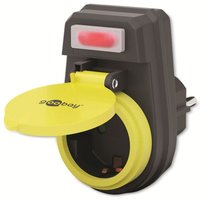 Steckdosenadapter mit Schalter, spritzwassergeschützt, Schutzkontaktsteckdose 1-fach für den Außenbereich (41266) - Goobay von Goobay