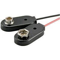Batterieclip für 9-V-Block, einfache Clips, Kunststoffgehäuse (78613) - Goobay von Goobay