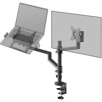 goobay Laptop-Monitor-Halterung Deluxe 74417 schwarz für 1 Monitor und 1 Notebook, Tischbohrung, Tischklemme goobay Laptop-Monitor-Halterung Deluxe 74417 schwarz für 1 Monitor und 1 Notebook, Tischbohrung, Tischklemme von Goobay