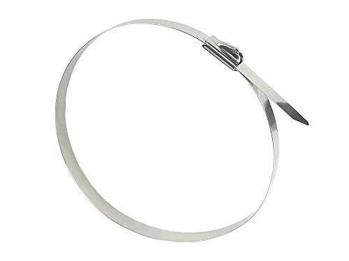 Good Connections® Edelstahl-Kabelbinder 200 mm x 7,9 mm - 20er Set/Stück - UV-resistent, witterungsbeständig - für den Außenbereich, -60 °C bis +550 °C - Zugfestigkeit: bis 100 kg von Good Connections