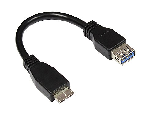 Good Connections® USB 3.0 OTG (On-the-go) Adapterkabel für Smartphones, Tablets und Kameras - Stecker Micro B an Buchse A - USB 3.0 Standard, Datenübertragungsrate bis zu 5 Gbit/s -schwarz, 0,1 m von Good Connections