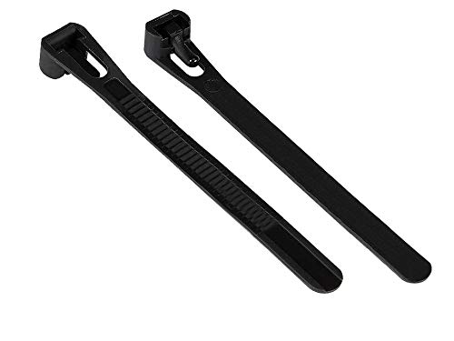 Good Connections® Wiederverwendbarer Kabelbinder 300 mm x 7,4 mm - 100er Set/Stück - schwarz, UV-resistent, witterungsbeständig - für den Außenbereich, -40 °C bis +85 °C - Zugfestigkeit: bis 45 kg von Good Connections