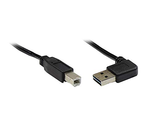 Good Connections 2510-EU01W Anschluss/Druckerkabel USB 2.0 Easy Stecker A auf Stecker B, 1m schwarz von Good Connections