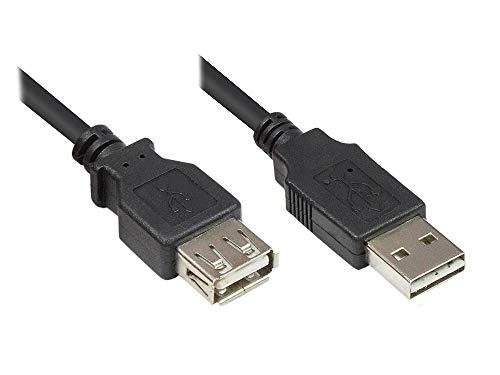 Good Connections 2511-EU005 Verlängerungskabel USB 2.0 Easy Stecker A auf Buchse A, 0,5m schwarz von Good Connections