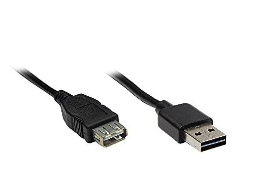 Good Connections 2511-EU03 Verlängerungskabel USB 2.0 Easy Stecker A auf Buchse A, 3m schwarz von Good Connections