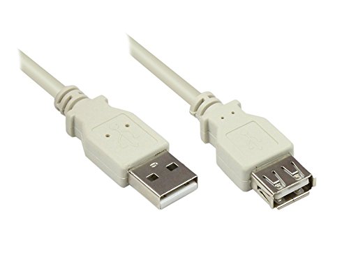 Good Connections 2511-OF5 Verlängerungskabel USB 2.0 Stecker A auf Buchse A, 5m grau von Good Connections
