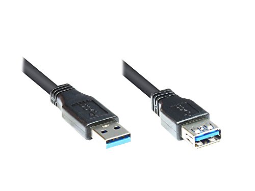 Good Connections 2711-S005 Verlängerungskabel USB 3.0 Stecker A auf Buchse A, 0,5m schwarz von Good Connections