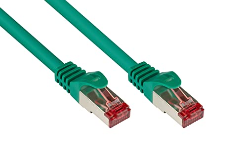 Good Connections Cat. 6 Ethernet LAN Patchkabel mit Rastnasenschutz RNS, S/FTP, PiMF, PVC, 250Mhz, Gigabit-fähig (10/100/1000-Base-T Ethernet Netzwerke), für Patchfelder, Patchpanels, Switch, Router, Modems, grün, 3m von Good Connections