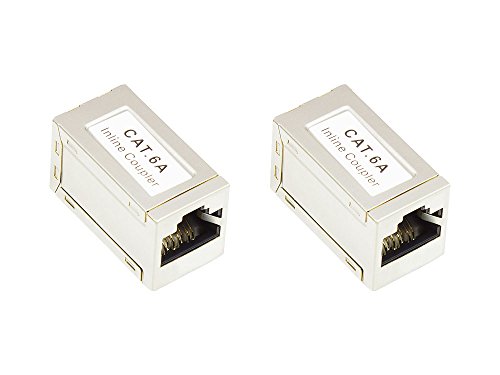 Good Connections Cat.6A RJ45 Patchkabel Kupplung - Buchse an Buchse - VOLLGESCHIRMT - Adapter zur Verlängerung von LAN Ethernet DSL Patchkabel, abwärtskompatibel zu Cat.6 und Cat. 5e - silber von Good Connections