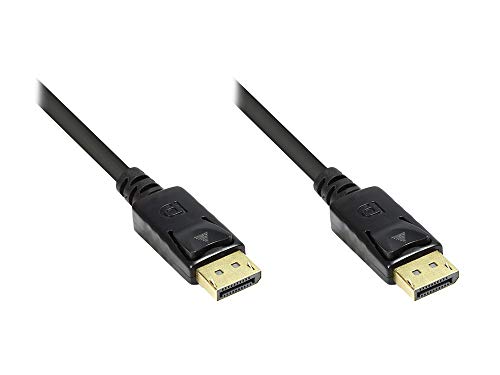 Good Connections DisplayPort 1.2 Anschlusskabel - vergoldete Stecker beidseitig - 4K2K / UHD - 24K vergoldete Kontake - 3-fach Schirmung, Kupferadern (OFC) - schwarz, 1 m von Good Connections