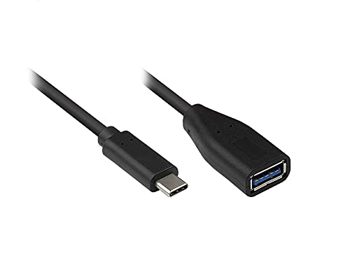 Good Connections USB C auf USB 3.0 A Buchse OTG Adapter-Kabel für Smartphone, Tablet - kompatibel zu Samsung, Huawei, iPad Air 2020, MacBook Pro u.v.m. - ca. 10 cm von Good Connections