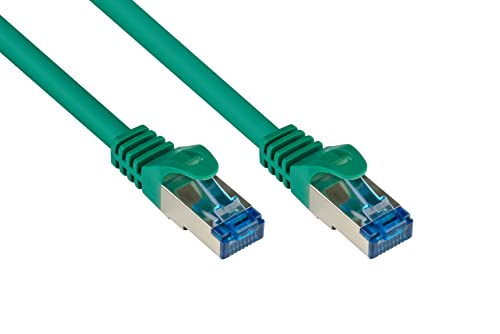 Patchkabel, Cat. 6A, S/FTP, PiMF, halogenfrei, 500MHz, grün, 0,5m, Good Connections® von Good Connections